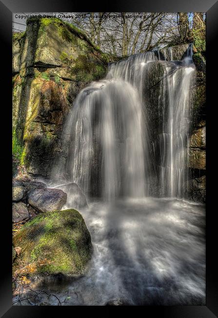  Lumsdale Waterfall Framed Print by David Oxtaby  ARPS