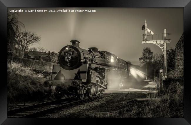 75078 at oakworth station Framed Print by David Oxtaby  ARPS
