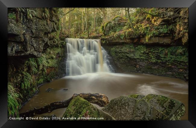 Goit stock waterfall Framed Print by David Oxtaby  ARPS
