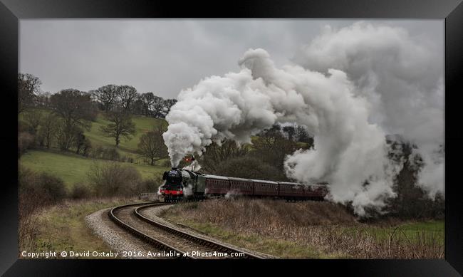 Flying Scotsman leaving Grosmont Framed Print by David Oxtaby  ARPS