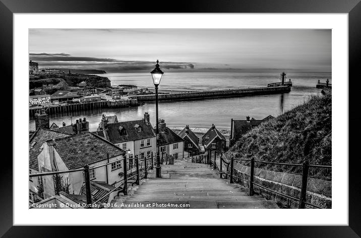 199 Steps Monochrome Framed Mounted Print by David Oxtaby  ARPS