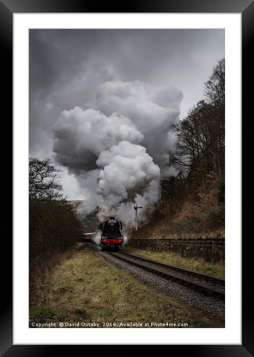 60103 Flying Scotsman nearing Goathland Framed Mounted Print by David Oxtaby  ARPS