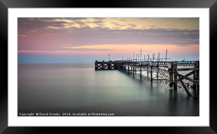 Totland Pier Framed Mounted Print by David Oxtaby  ARPS