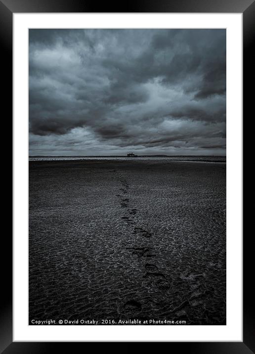 Footsteps in the sand Framed Mounted Print by David Oxtaby  ARPS