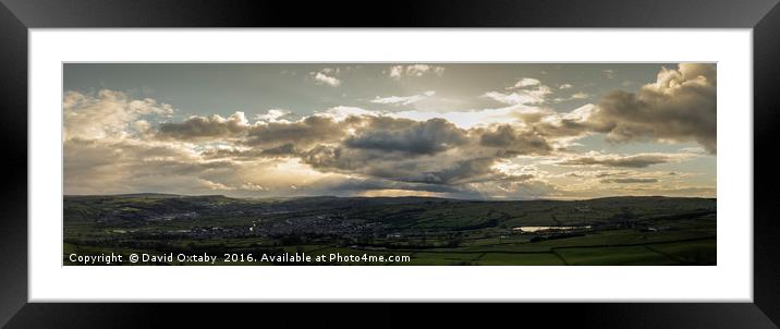 Silsden Panorama Framed Mounted Print by David Oxtaby  ARPS