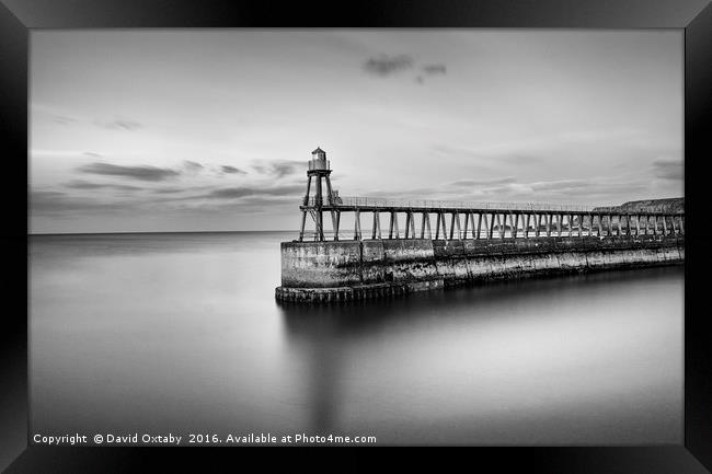Whitby East Pier Framed Print by David Oxtaby  ARPS