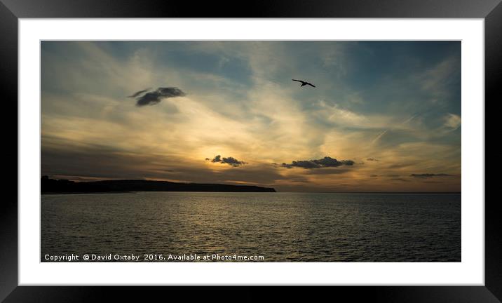 Dusk over Whitby Framed Mounted Print by David Oxtaby  ARPS