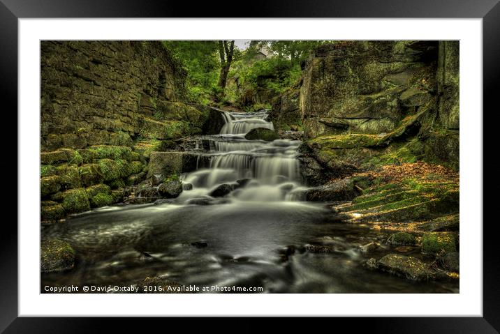 Lumsdale Upper Falls Framed Mounted Print by David Oxtaby  ARPS