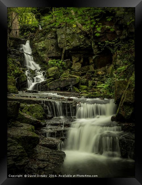 Waterfalls at Lumsdale Framed Print by David Oxtaby  ARPS