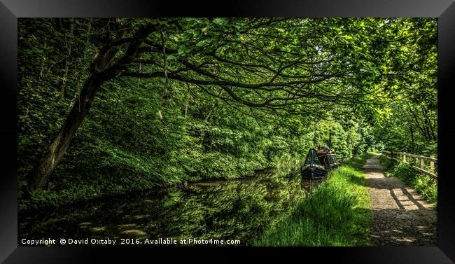 Canal Tow path at Sowerby Bridge Framed Print by David Oxtaby  ARPS