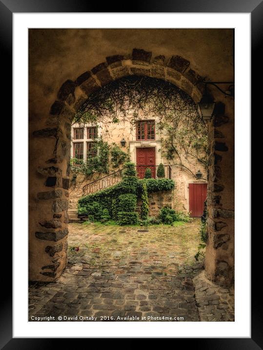 Courtyard in Le Mans Framed Mounted Print by David Oxtaby  ARPS