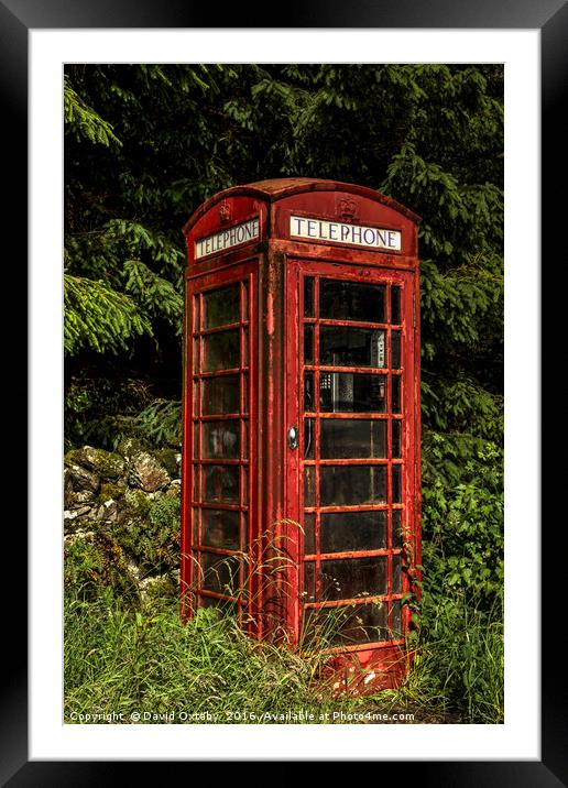 Old red telephone box Framed Mounted Print by David Oxtaby  ARPS
