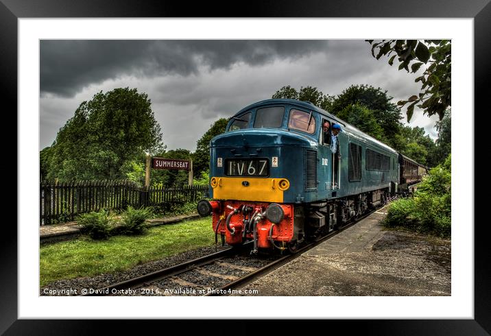D182 at Summerseat on the East Lancs Railway Framed Mounted Print by David Oxtaby  ARPS