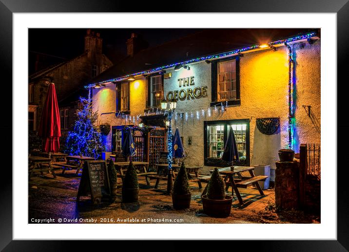 The George Pub at Castleton Framed Mounted Print by David Oxtaby  ARPS