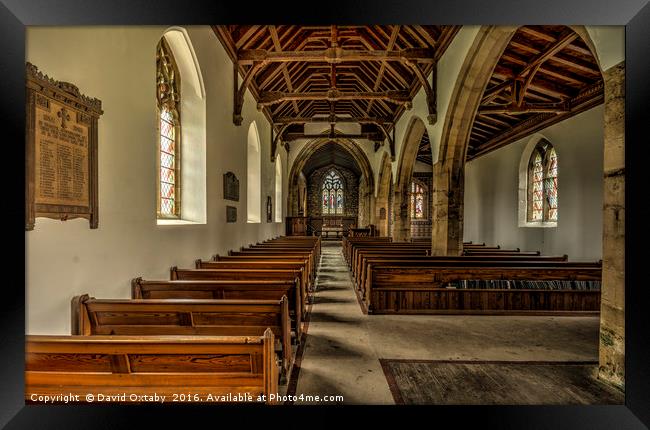 Holy Trinity Church in Coverham Framed Print by David Oxtaby  ARPS