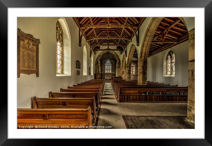 Holy Trinity Church in Coverham Framed Mounted Print by David Oxtaby  ARPS