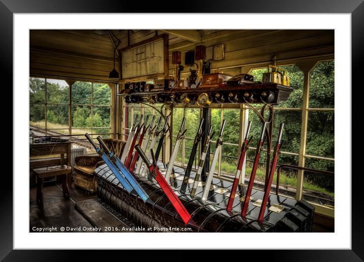The Signalbox at Damems Framed Mounted Print by David Oxtaby  ARPS