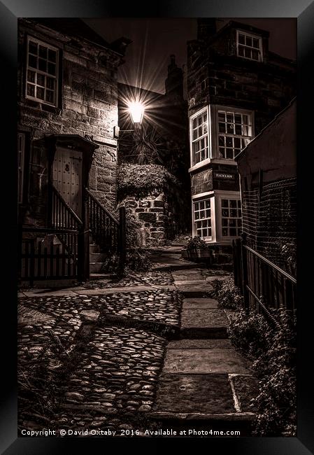 The back streets of Robin Hoods Bay Framed Print by David Oxtaby  ARPS