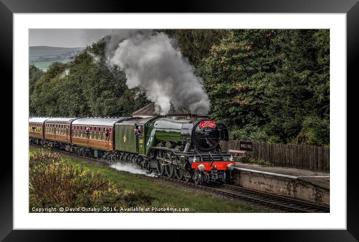 Flying Scotsman passing through Irwell Vale Framed Mounted Print by David Oxtaby  ARPS