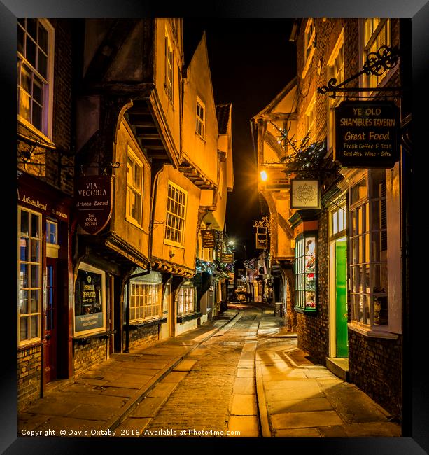 The Shambles at Christmas Framed Print by David Oxtaby  ARPS