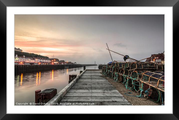 Lobster pots at Whitby Framed Mounted Print by David Oxtaby  ARPS