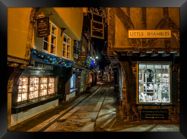 Little Shambles in York Framed Print by David Oxtaby  ARPS