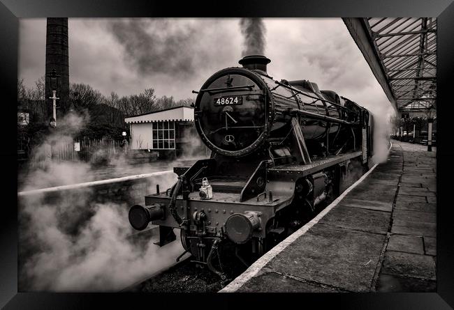 48624 at Ramsbottom Station Framed Print by David Oxtaby  ARPS