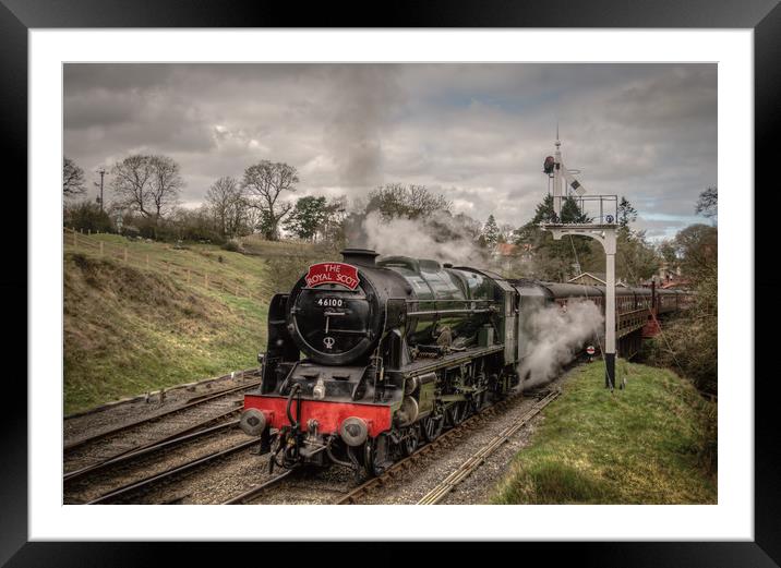 The Royal Scot leaving Goathland Framed Mounted Print by David Oxtaby  ARPS