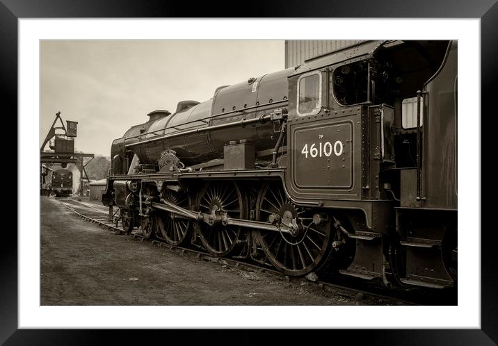 46100 'The Royal Scot' Framed Mounted Print by David Oxtaby  ARPS