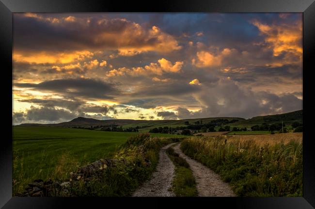 Embsay sunset Framed Print by David Oxtaby  ARPS