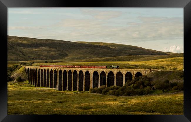 Flying Scotsman passing over Ribbleshead Viaduct Framed Print by David Oxtaby  ARPS