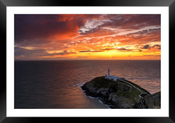 South Stack Lighthouse Framed Mounted Print by David Oxtaby  ARPS