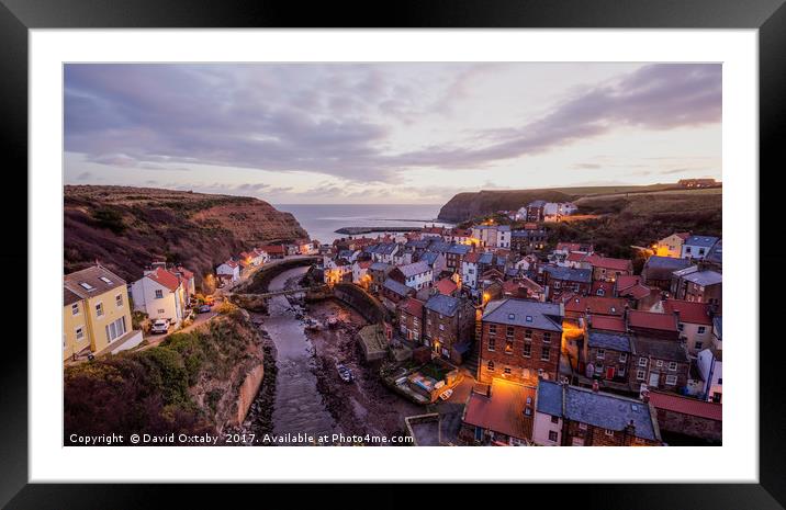 Staithes at sunrise Framed Mounted Print by David Oxtaby  ARPS