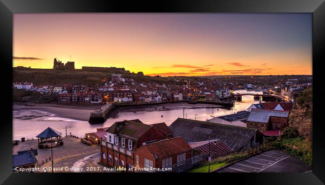 Sunrise over Whitby Abbey Framed Print by David Oxtaby  ARPS