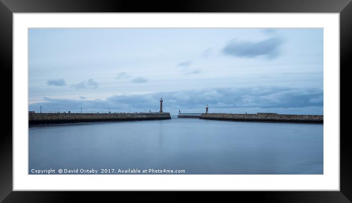 Dusk at Whitby Framed Mounted Print by David Oxtaby  ARPS