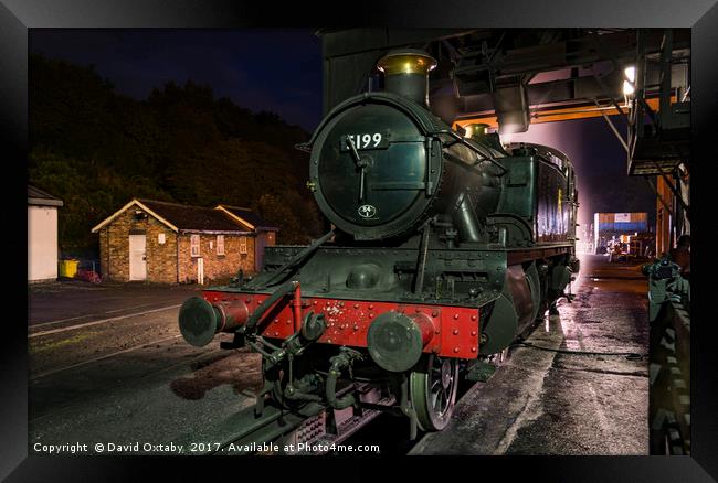 Night time coaling at Grosmont Framed Print by David Oxtaby  ARPS