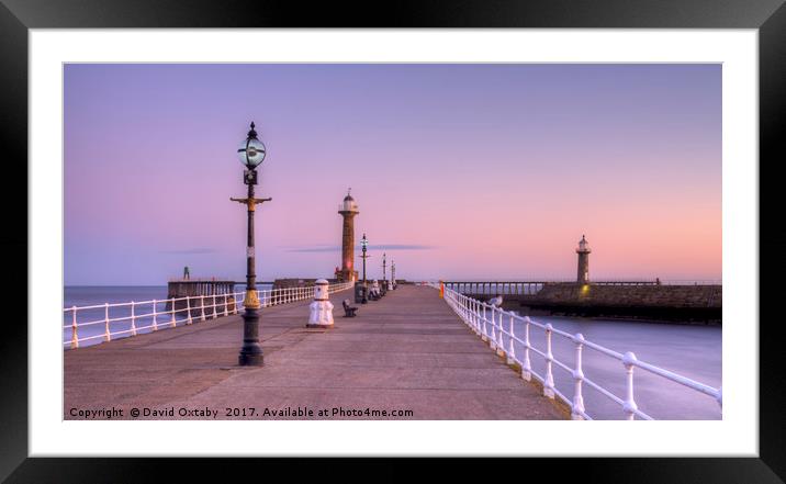 Dawn over Whitby Harbour Framed Mounted Print by David Oxtaby  ARPS