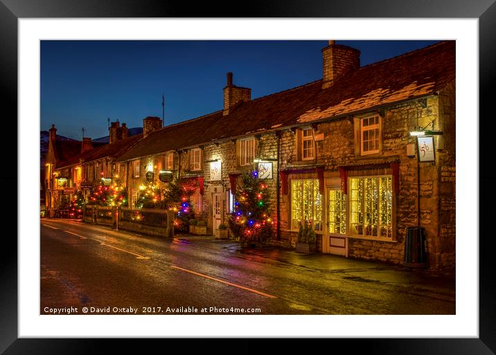 Christmas comes to Castleton Framed Mounted Print by David Oxtaby  ARPS