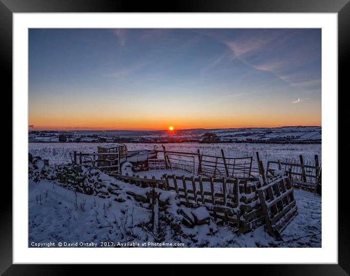Sun Rising over Bradford Framed Mounted Print by David Oxtaby  ARPS