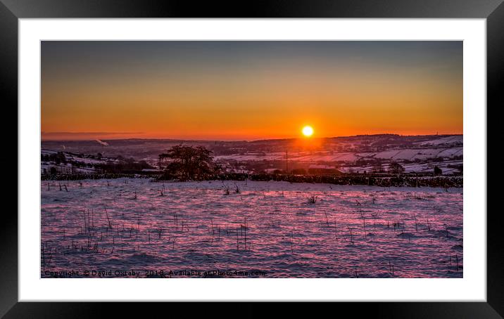 A Yorkshire sunrise Framed Mounted Print by David Oxtaby  ARPS