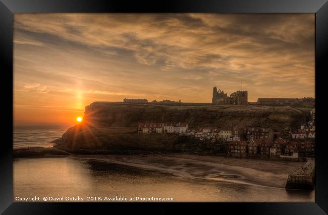 Sun rising over the Abbey Framed Print by David Oxtaby  ARPS