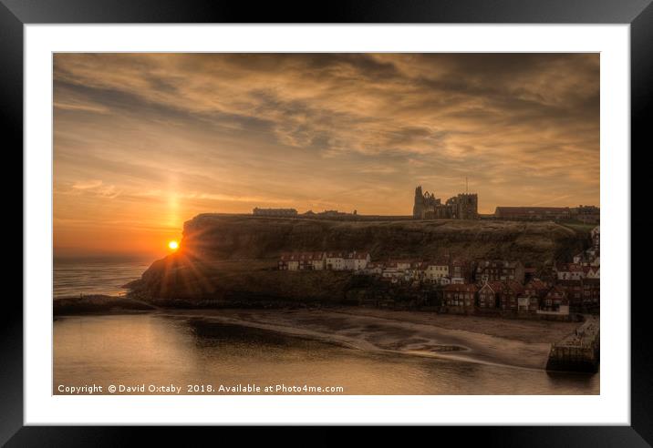 Sun rising over the Abbey Framed Mounted Print by David Oxtaby  ARPS
