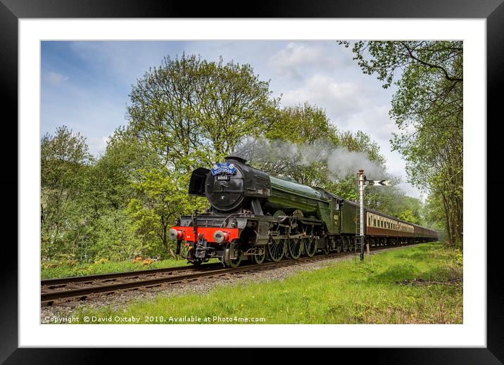Flying Scotsman at East Lancs Framed Mounted Print by David Oxtaby  ARPS