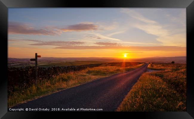 Evening sun at Lothersdale Framed Print by David Oxtaby  ARPS