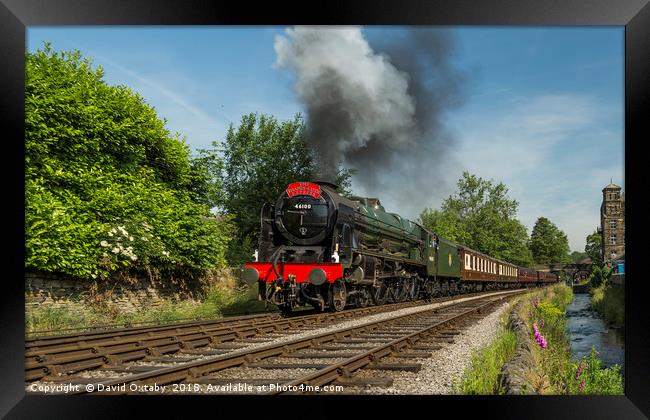 Royal Scot 46100 leaving Haworth Framed Print by David Oxtaby  ARPS