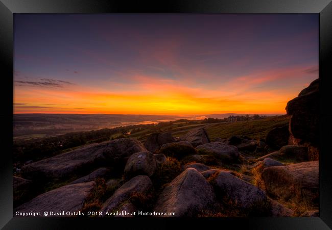 Sunrise over Ilkley Moor Framed Print by David Oxtaby  ARPS