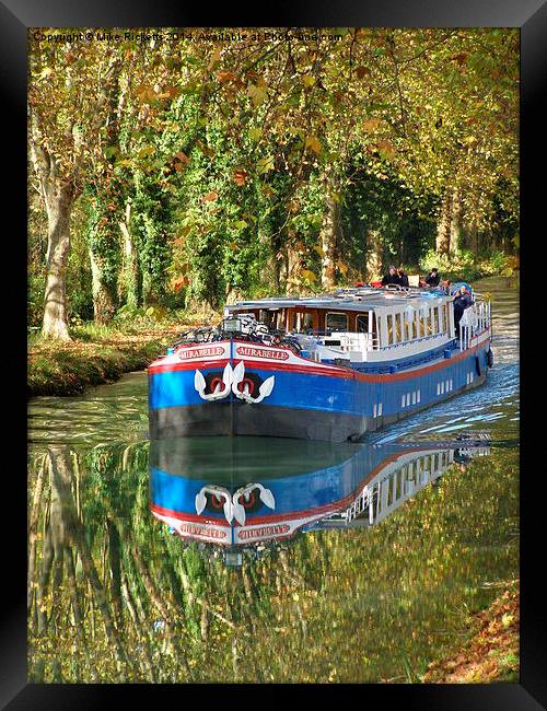  Peniche Mirabelle on the Canal de Garonne, France Framed Print by Mike Ricketts