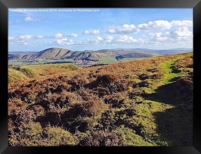  Caer Caradoc from Long Mynd Framed Print by Andrew Round