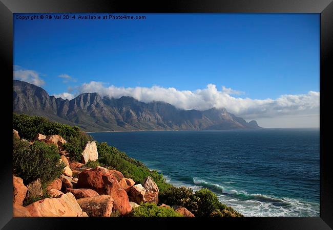  Mountains - South African Coast line Framed Print by Rik Val