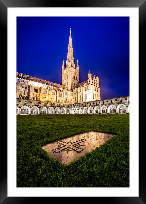 Norwich Cathedral Framed Mounted Print by Darren Carter